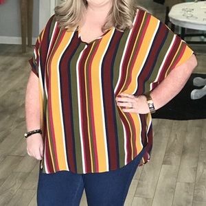 Vertical stripe top